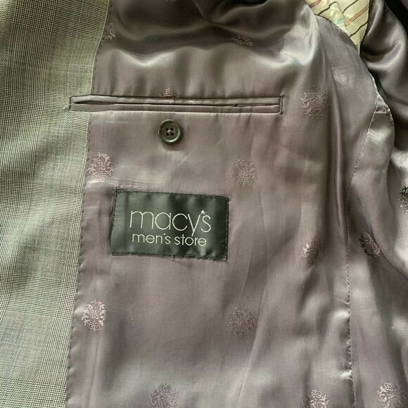 Ralph Lauren Mens Suit Jacket Blazer Slim Fit Gray Wool Sz 42 Regular Two Button - Picture 12 of 12